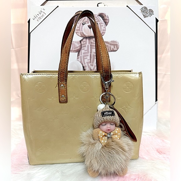 LOUIS VUITTON SMALL HAND BAG/ light yellow color comes with COA bundle - Picture 1 of 16